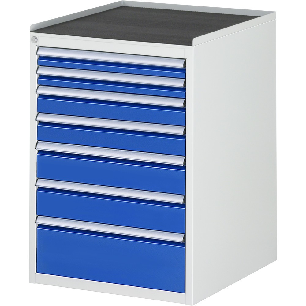 Productafbeelding nr. 1: RAU ladekast serie 7000, h x b x d 825 x 580 x 650 mm, met 7 lades maat L, metalen blad