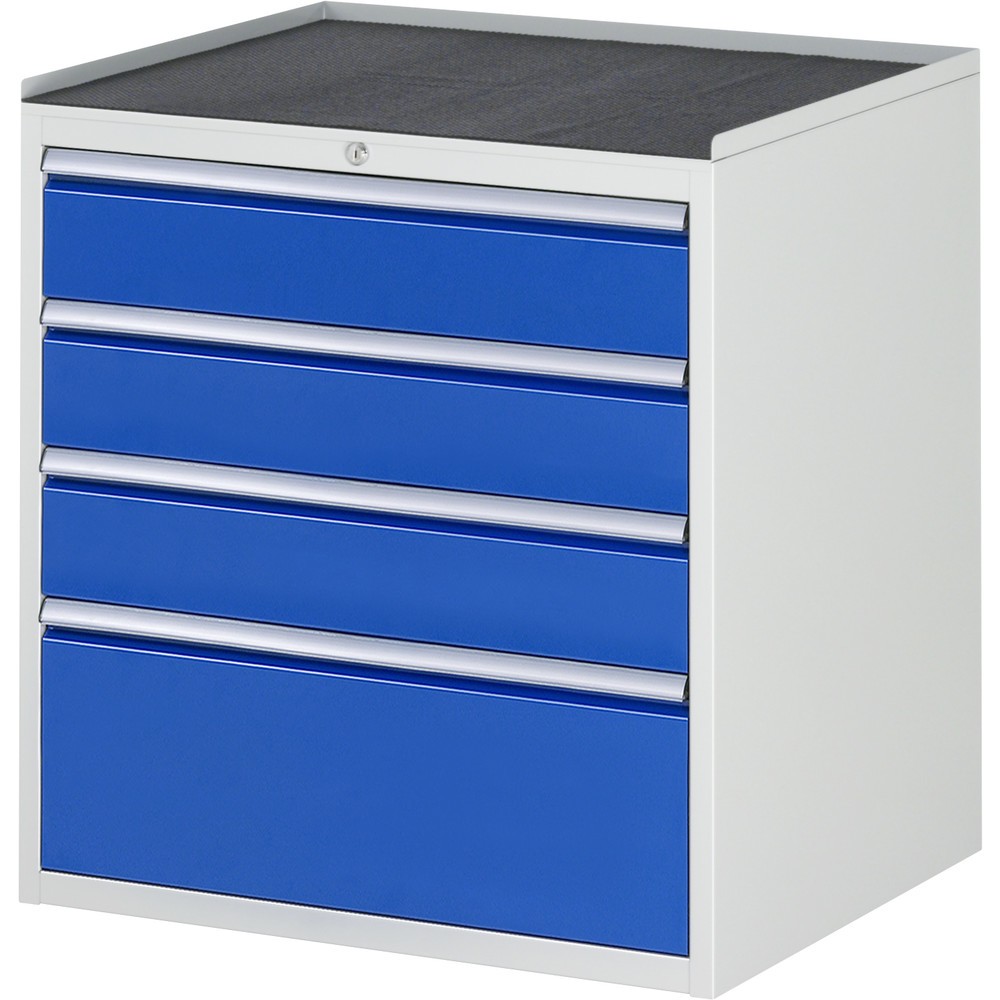 Productafbeelding nr. 1: RAU ladekast serie 7000, h x b x d 825 x 770 x 650 mm, met 4 lades maat XL, metalen blad