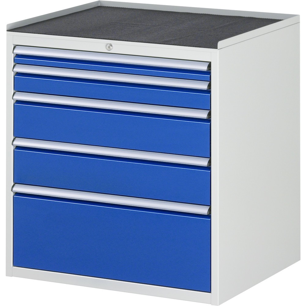 Productafbeelding nr. 1: RAU ladekast serie 7000, h x b x d 825 x 770 x 650 mm, met 5 lades maat XL, metalen blad