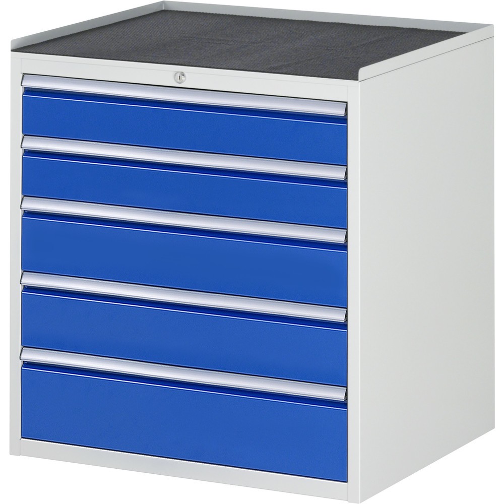 Productafbeelding nr. 1: RAU ladekast serie 7000, h x b x d 825 x 770 x 650 mm, met 5 lades maat XL, metalen blad