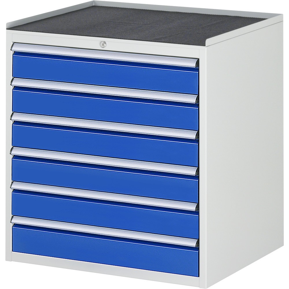 Productafbeelding nr. 1: Ladekast RAU serie 7000, hxbxd 825 x 770 x 650 mm, 6 lades 6 x 120 mm, metalen werkblad