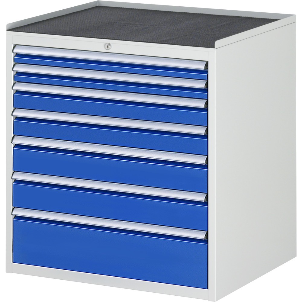 Product afbeelding: RAU ladekast serie 7000, h x b x d 825 x 770 x 650 mm, met 7 lades maat XL, metalen blad