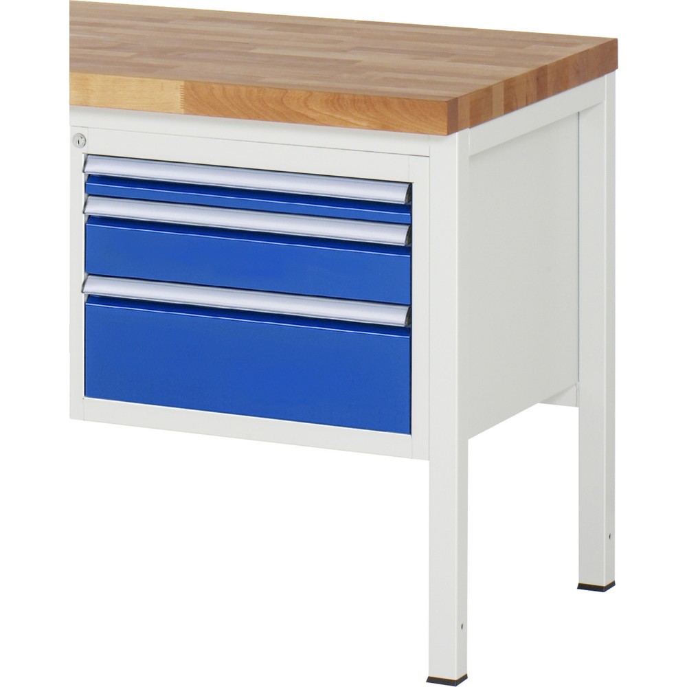 Productafbeelding nr. 1: Ladekast RAU serie 7000, onderbouwkast, hxbxd 440 x 580 x 650 mm, 3 lades 1 x 60, 1 x 120, 1 x 180 mm