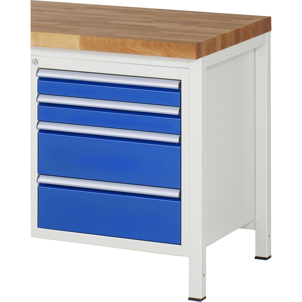 Product afbeelding: Ladekast RAU serie 7000, onderbouwkast, hxbxd 620 x 580 x 650 mm, 4 lades 2 x 90, 2 x 180 mm
