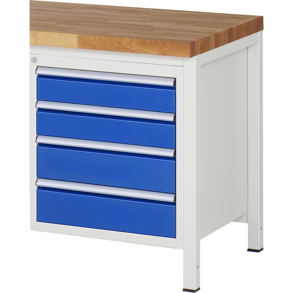Productafbeelding nr. 1: Ladekast RAU serie 7000, onderbouwkast, hxbxd 620 x 580 x 650 mm, 4 lades 2 x 120, 2 x 150 mm