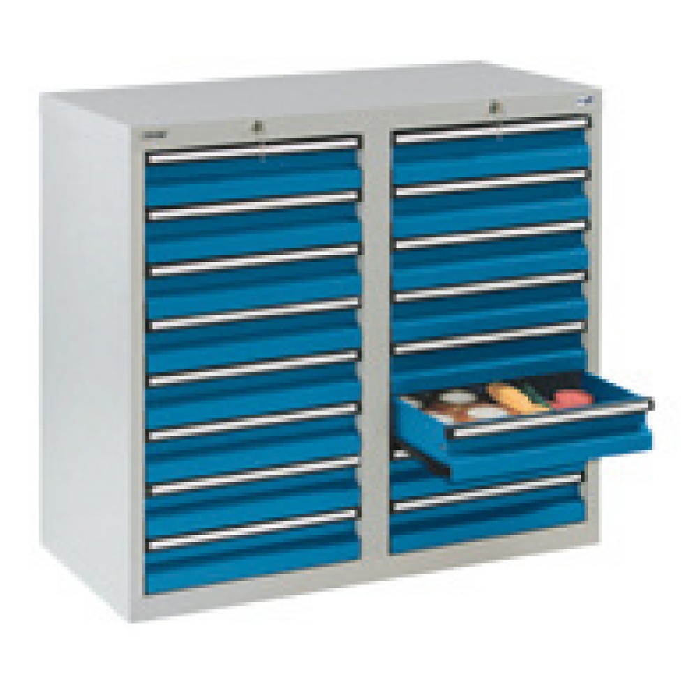 Product afbeelding: Ladenkast stumpf®, laden 16x100 mm, hxbxd 900 x 1.000 x 500 mm, lichtgrijs