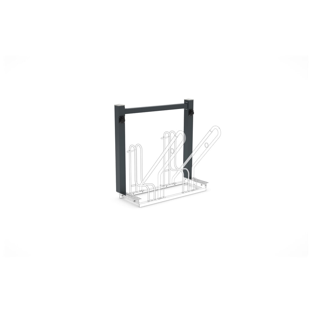 Laadmodule voor fietsenrek wsm®, 1-zijdige wielinzet, breedte 1.100 mm, 2 plaatsen Product afbeelding: Laadmodule voor fietsenrek wsm®, 1-zijdige wielinzet, breedte 1.100 mm, 2 plaatsen