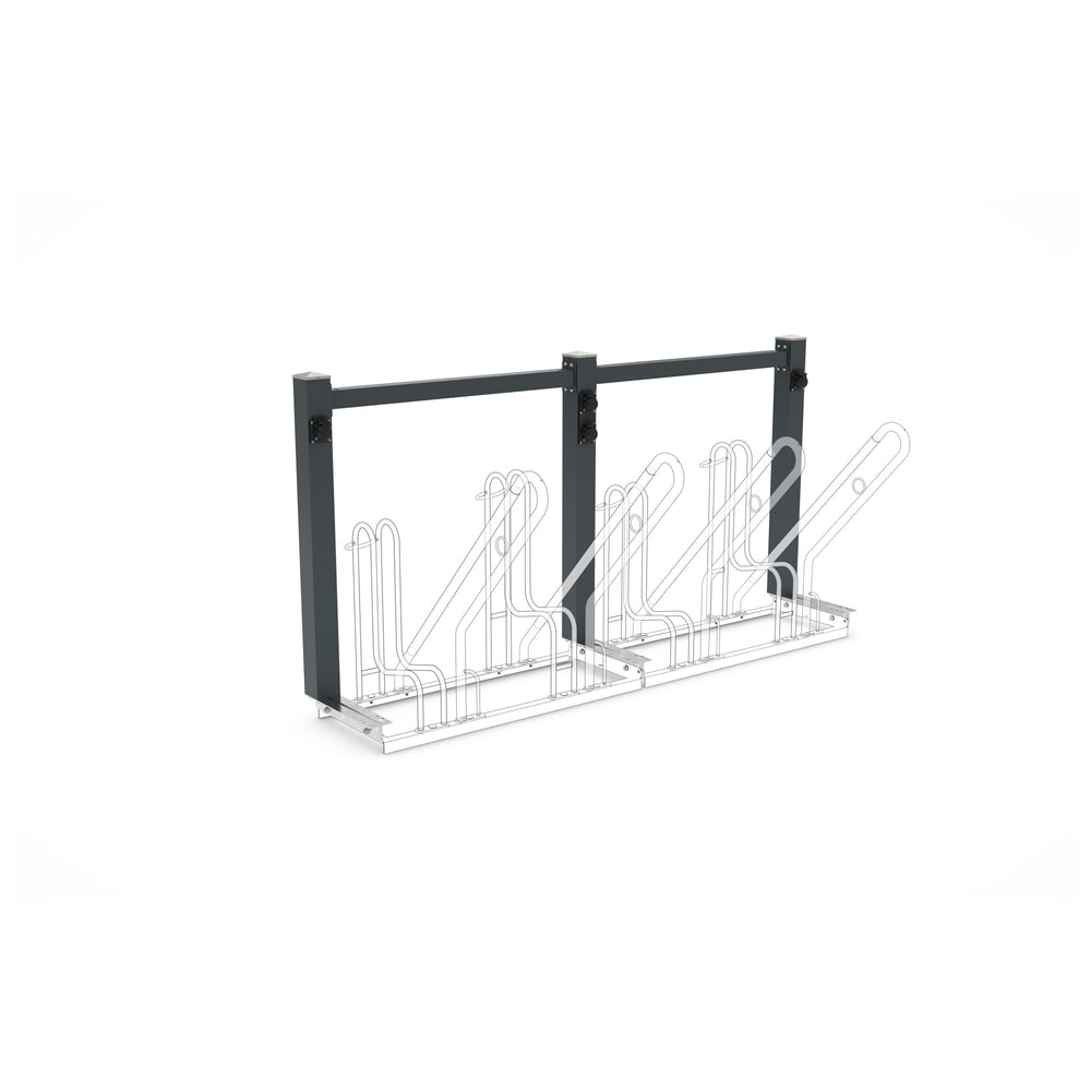 Product afbeelding: Laadmodule voor fietsenrek wsm®, 1-zijdige wielinzet, breedte 2.100 mm, 4 plaatsen