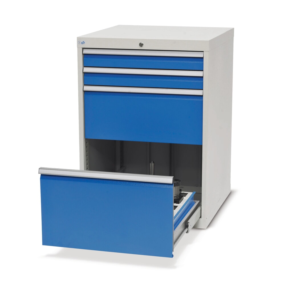 Ladenkast voor CNC-werktuigen, 1 lade, hxbxd 1.019 x 705 x 736 mm, SK 30 (35 stuks) Product afbeelding: Ladenkast voor CNC-werktuigen, 1 lade, hxbxd 1.019 x 705 x 736 mm, SK 30 (35 stuks)