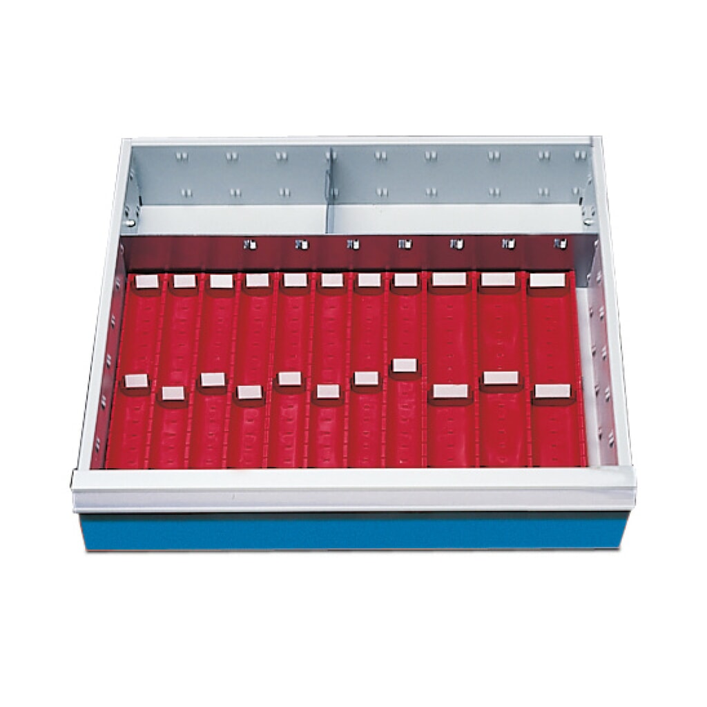 Product afbeelding: Ladeverdeler met vakken voor gereedschapswagen, fronthoogte 100 mm