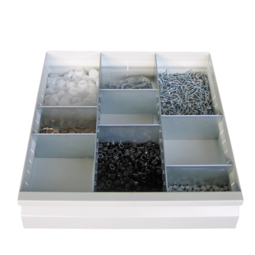 Product afbeelding: Ladeverdeler voor kasten met glijgeleiders, 6 IW, voor fronthoogte 200 mm