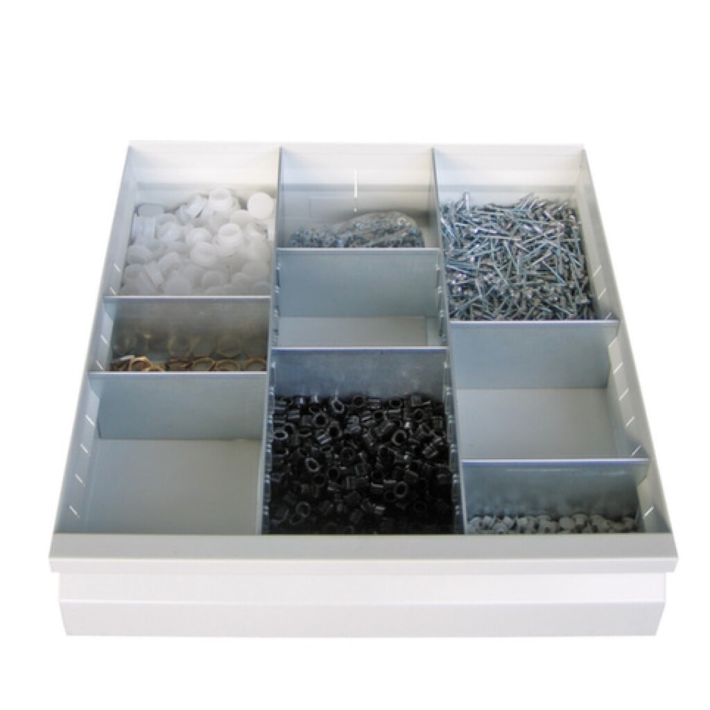Product afbeelding: Ladeverdeler voor kasten met glijgeleiders, 6 IW, voor fronthoogte 200 mm