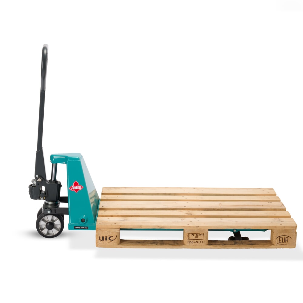 Productafbeelding nr. 9: Lage handpalletwagen Ameise® PTM 1.5 Low, draagvermogen 1.500 kg, vorklengte 1.150 mm, massief rubber / polyurethaan, tandemwielen