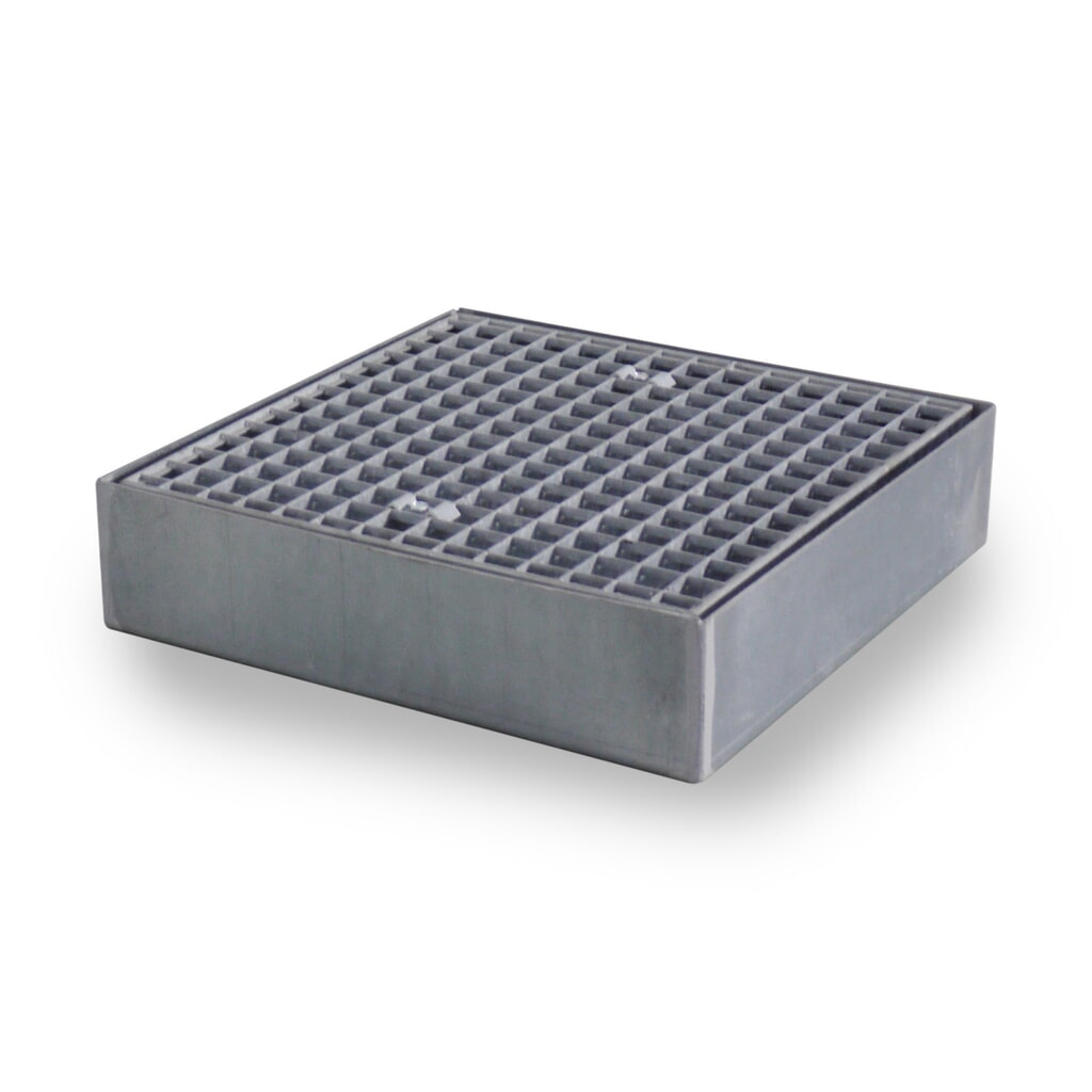 Product afbeelding: Lage lekbak van staal, cap. 6.500 kg/m², hxbxd 118 x 500 x 500 mm