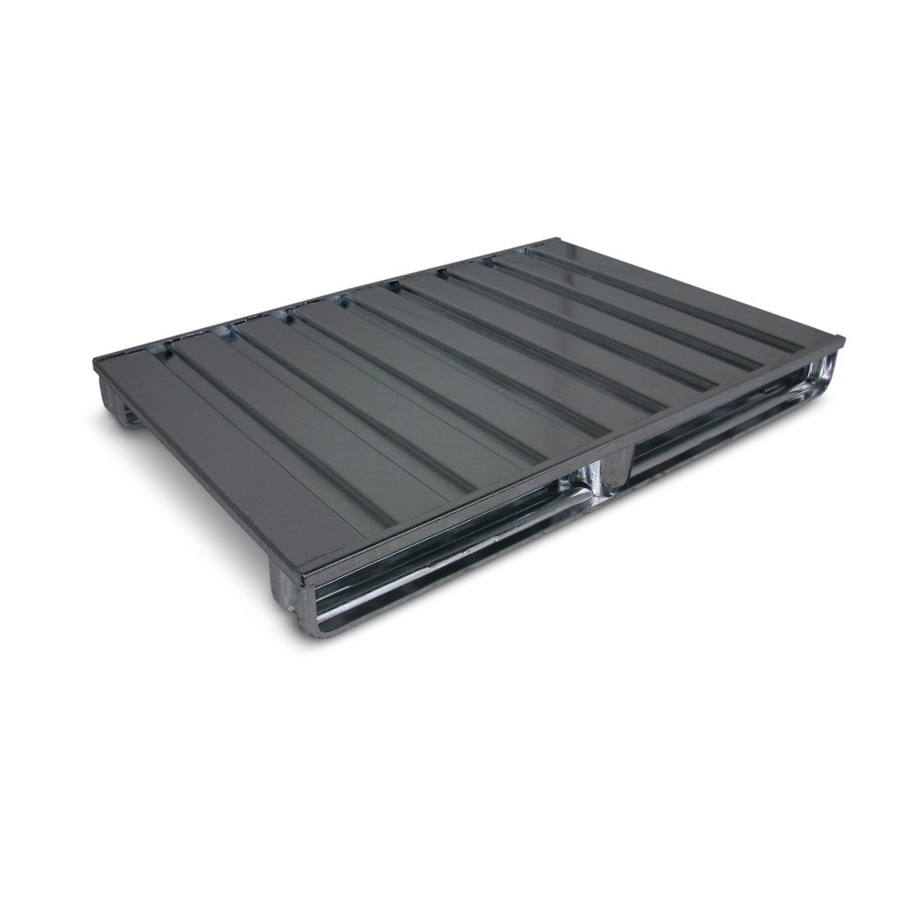 Product afbeelding: Lage pallet van plaatstaal HESON®, vuurverzinkt, lxb 1.200 x 1.000 mm
