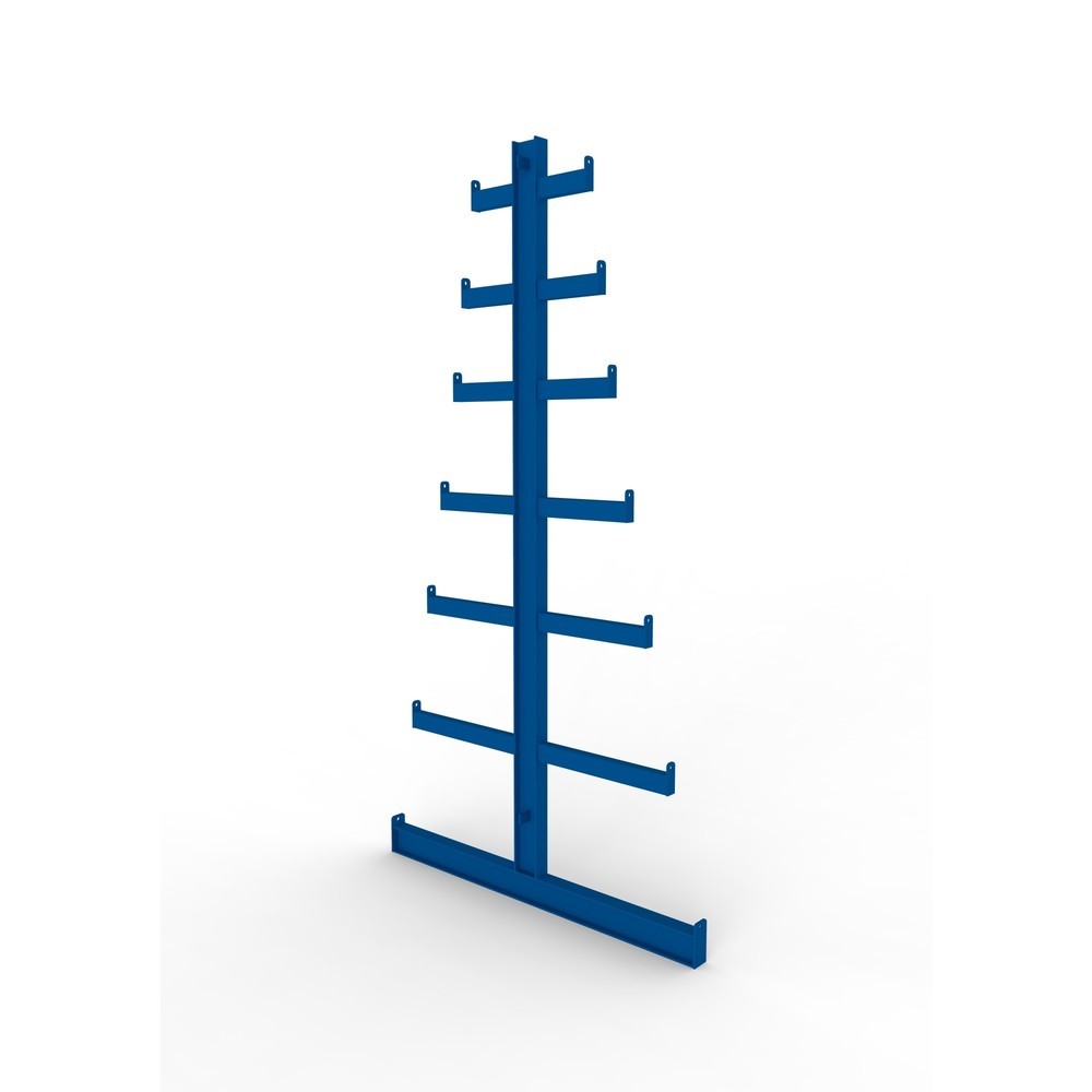 Product afbeelding: Langgoedstelling ATLAS ST voor draagarmstelling META, dubbelzijdig, RAL 5010 gentiaanblauw, hxd 2.000 x 500 - 150 mm