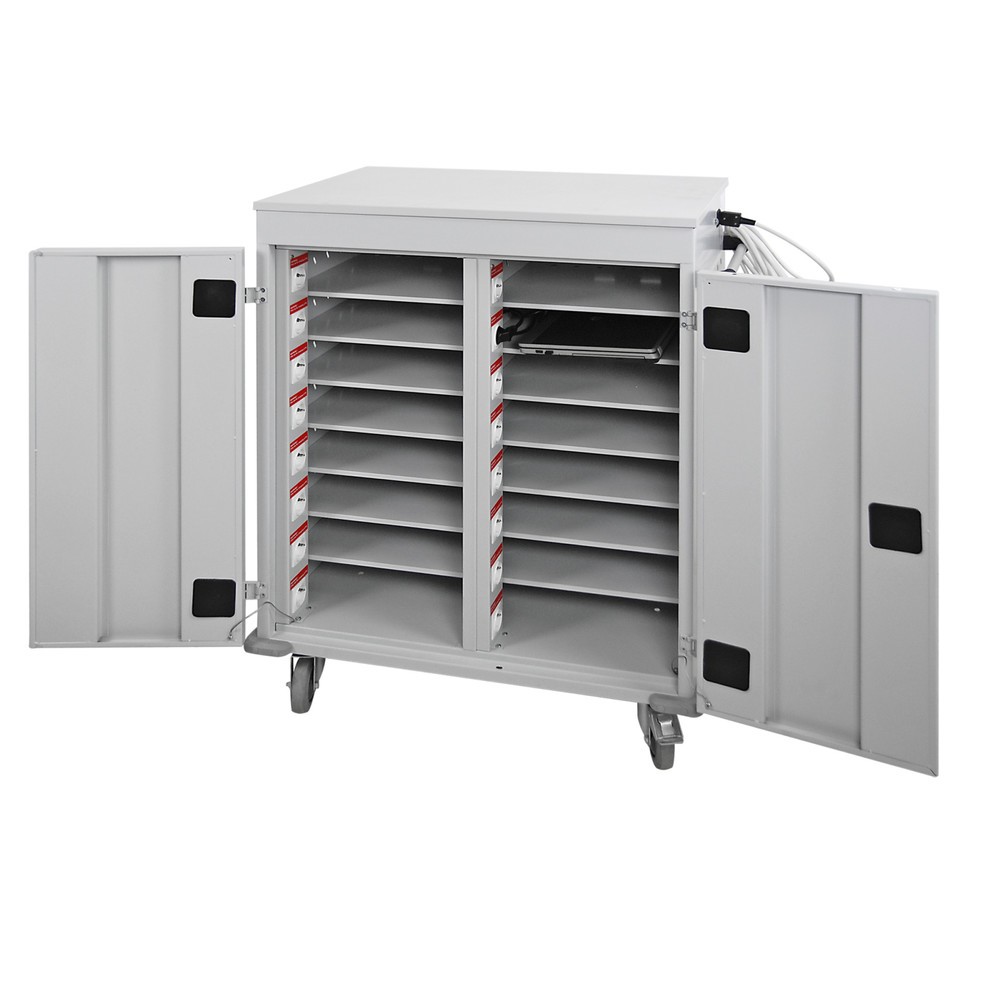 Productafbeelding nr. 2: Laptop-/tablet-lockerwagen, h x b d 1.060 x 920 x 500 mm, 16 vakken incl. voeding