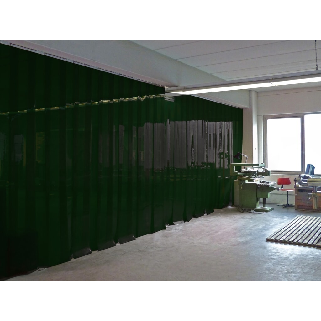 Lasgordijn-lamellengordijn, stroken 2x 300 mm, overlapping 54 mm, hoogte 1.600 mm Product afbeelding: Lasgordijn-lamellengordijn, stroken 2x 300 mm, overlapping 54 mm, hoogte 1.600 mm