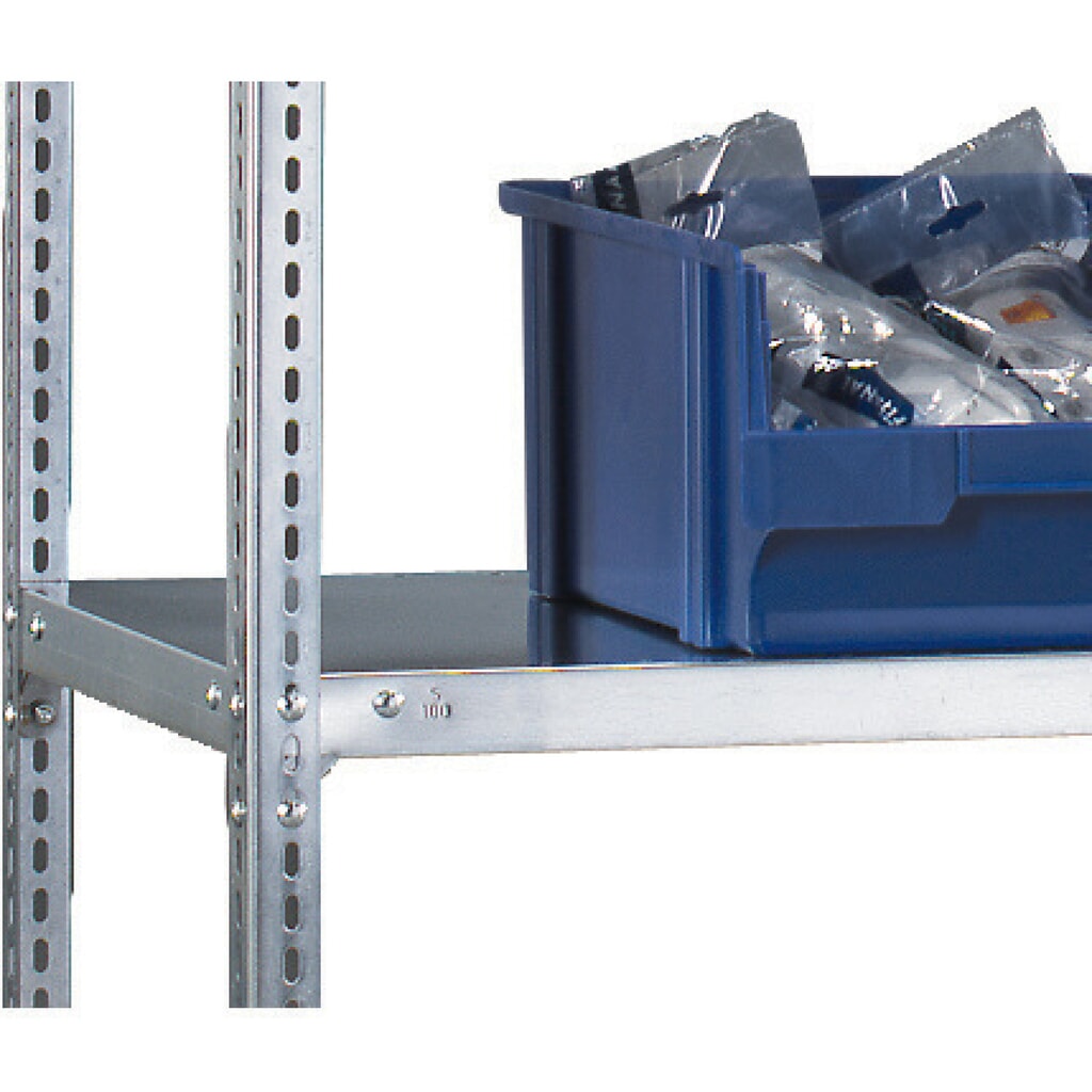 Legbord voor legbordstelling META met schroefsysteem, vaklast 80 kg, lichtgrijs, bxd 1.000 x 500 mm Product afbeelding: Legbord voor legbordstelling META met schroefsysteem, vaklast 80 kg, lichtgrijs, bxd 1.000 x 500 mm