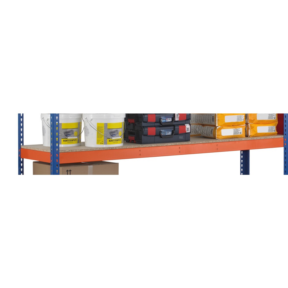 Productafbeelding nr. 2: Legbord voor grootvakstelling SCHULTE, met spaanplaten, bxd 2.450 x 469 mm, oranje