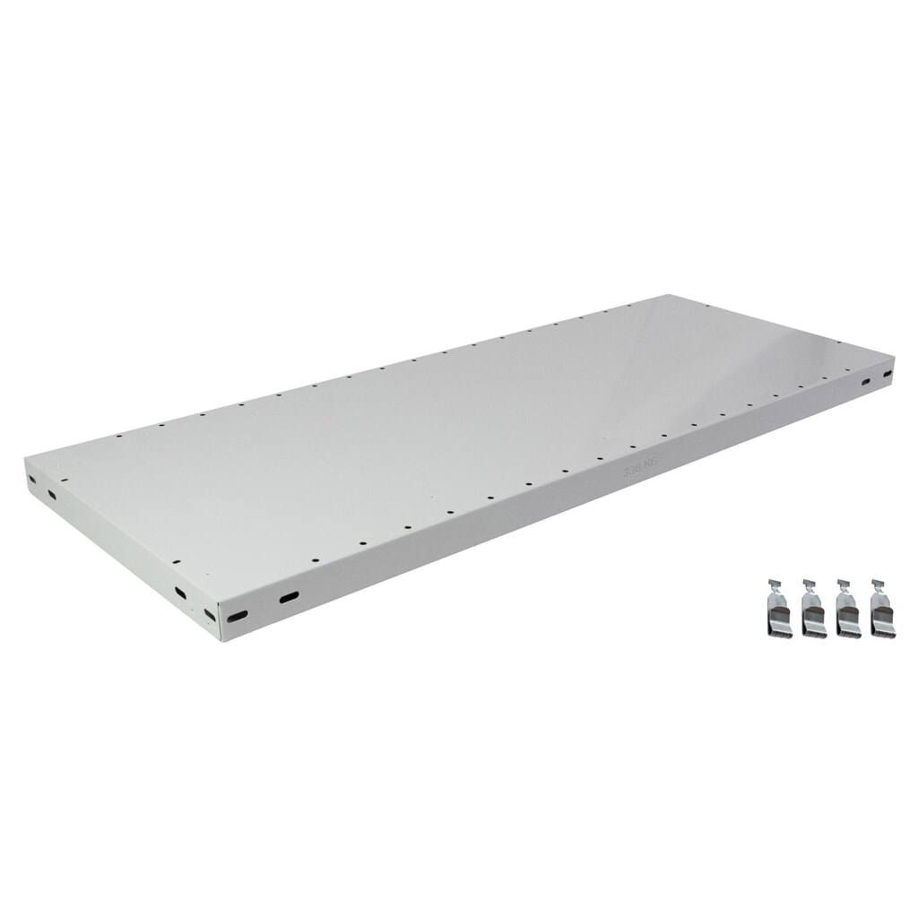 Legbord MULTIplus330 voor legbordstelling SCHULTE, vaklast 330 kg, lichtgrijs, bxd 1.000 x 300 mm Product afbeelding: Legbord MULTIplus330 voor legbordstelling SCHULTE, vaklast 330 kg, lichtgrijs, bxd 1.000 x 300 mm