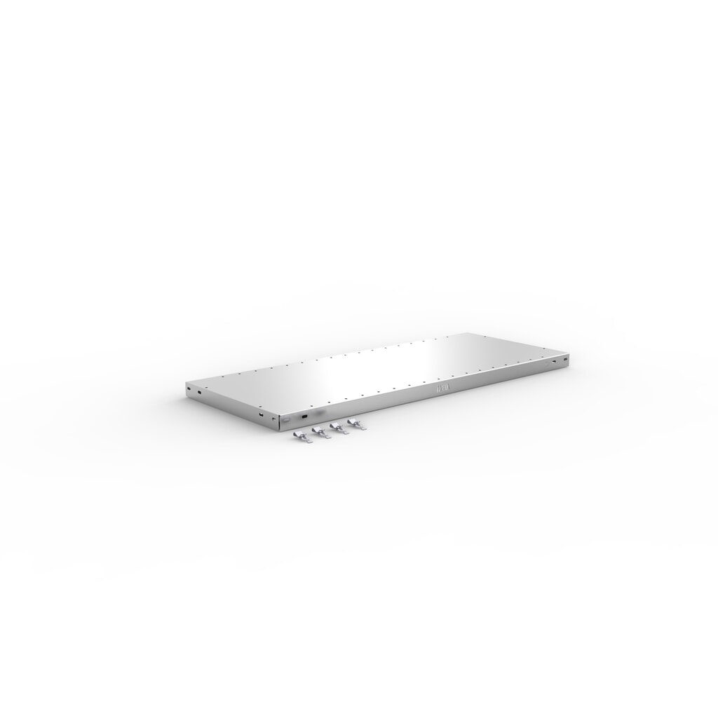 Legbord voor legbordstelling META met inhaaksysteem, vaklast 150 kg, verzinkt, bxd 1.000 x 400 mm Product afbeelding: Legbord voor legbordstelling META met inhaaksysteem, vaklast 150 kg, verzinkt, bxd 1.000 x 400 mm