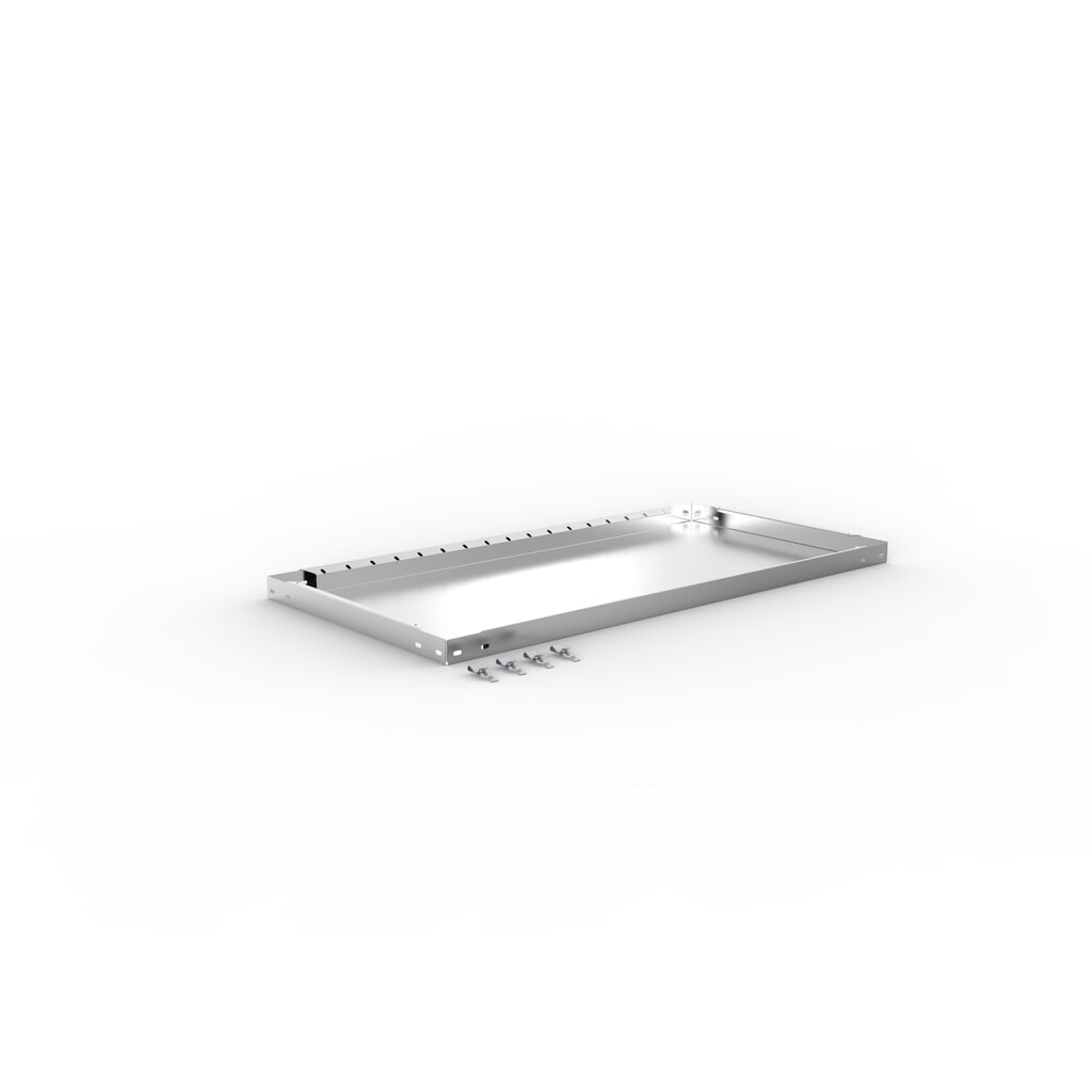 Legbord voor legbordstelling META met inhaaksysteem, vaklast 150 kg, verzinkt, bxd 1.000 x 500 mm Productafbeelding nr. 2: Legbord voor legbordstelling META met inhaaksysteem, vaklast 150 kg, verzinkt, bxd 1.000 x 500 mm