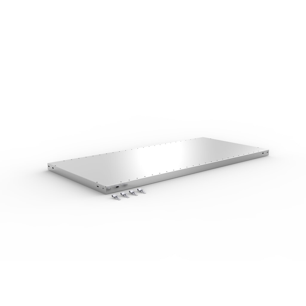 Legbord voor legbordstelling META met inhaaksysteem, vaklast 230 kg, verzinkt, bxd 1.300 x 600 mm Product afbeelding: Legbord voor legbordstelling META met inhaaksysteem, vaklast 230 kg, verzinkt, bxd 1.300 x 600 mm