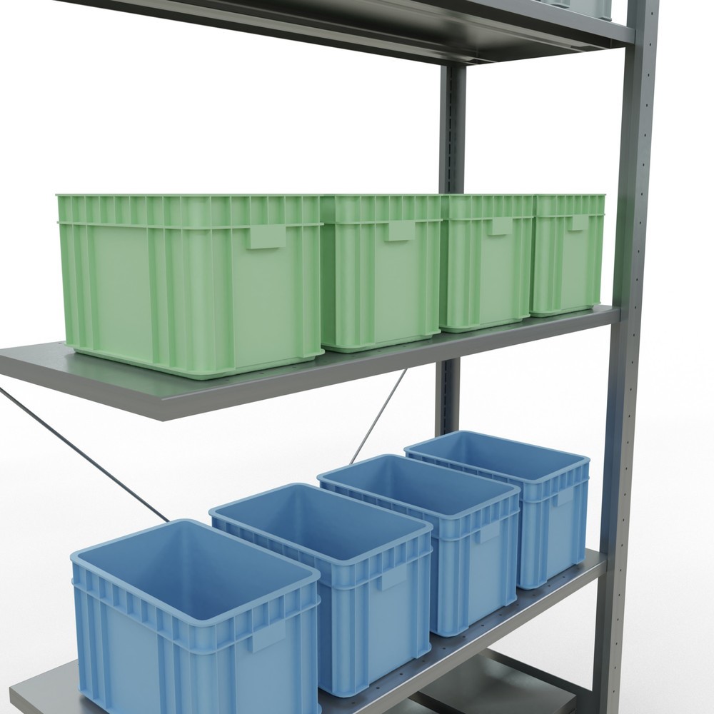 Productafbeelding nr. 4: LLegbordstelling inhangsysteem, AV, VL 150 kg, verzinkt, hxbxd 2.000 x 1.000 x 400 mm