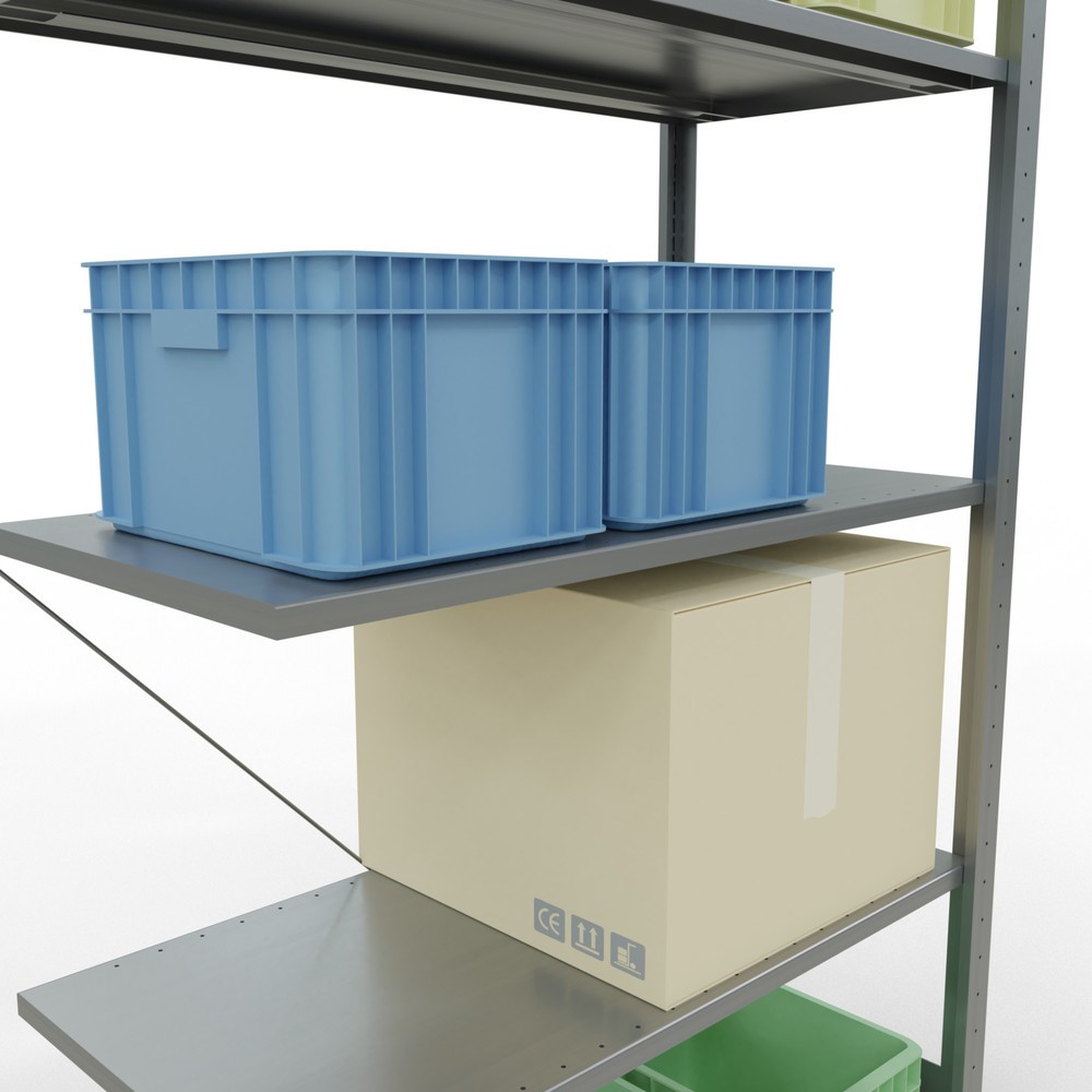 Productafbeelding nr. 4: LLegbordstelling inhangsysteem, AV, VL 150 kg, verzinkt, hxbxd 2.000 x 1.000 x 500 mm