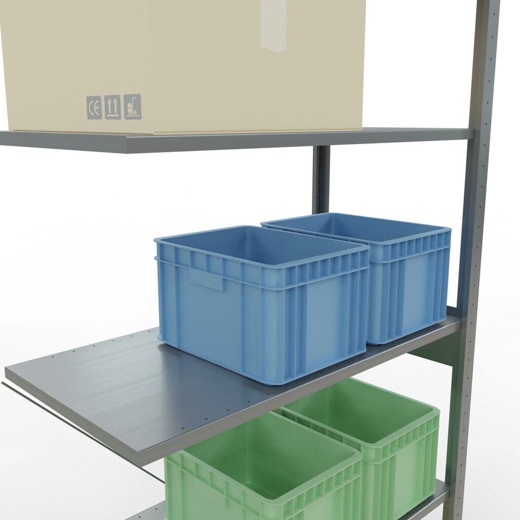 LLegbordstelling inhangsysteem, AV, VL 150 kg, verzinkt, hxbxd 2.500 x 1.000 x 500 mm Productafbeelding nr. 4: LLegbordstelling inhangsysteem, AV, VL 150 kg, verzinkt, hxbxd 2.500 x 1.000 x 500 mm