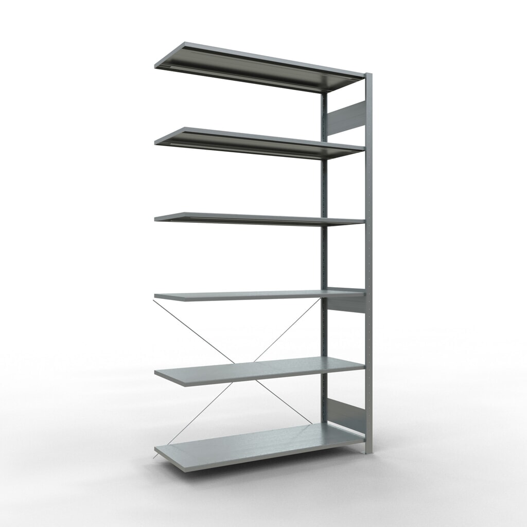 LLegbordstelling inhangsysteem, AV, VL 150 kg, verzinkt, hxbxd 2.500 x 1.300 x 500 mm Product afbeelding: LLegbordstelling inhangsysteem, AV, VL 150 kg, verzinkt, hxbxd 2.500 x 1.300 x 500 mm