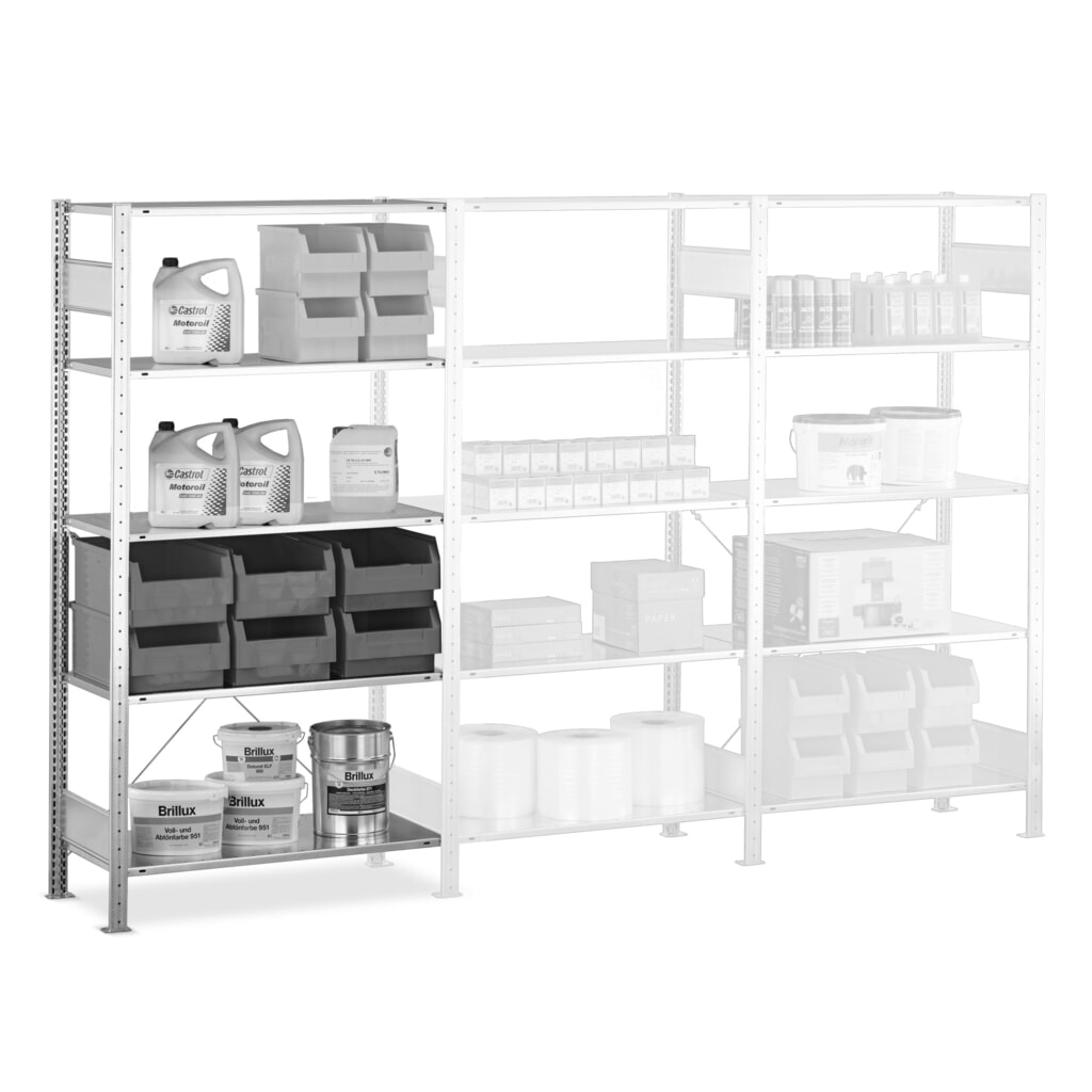 Productafbeelding nr. 6: LLegbordstelling inhangsysteem, AV, VL 150 kg, verzinkt, hxbxd 2.000 x 1.000 x 300 mm