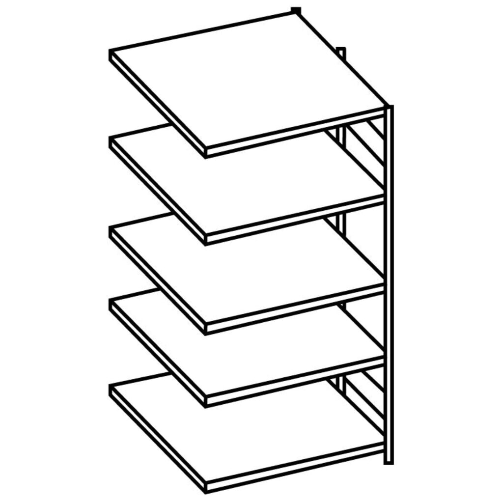 Legbordstelling META, AV, dubbelzijdig, vaklast 150 kg, verzinkt, hxbxd 2.000 x 1.000 x 600 (2x300) mm Productafbeelding nr. 2: Legbordstelling META, AV, dubbelzijdig, vaklast 150 kg, verzinkt, hxbxd 2.000 x 1.000 x 600 (2x300) mm