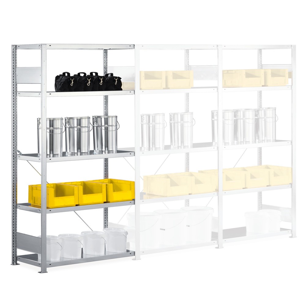 Product afbeelding: Legbordstelling META, AV, vaklast 230 kg, verzinkt, hxbxd 2.000 x 1.000 x 600 mm