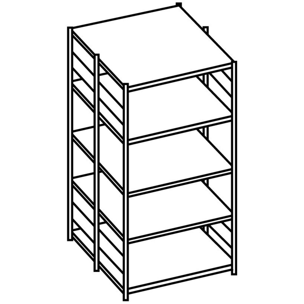 Productafbeelding nr. 2: Archiefstelling SCHULTE BV, dubbelzijdig, met middenaanslagen, VL 150 kg, hxbxd 2.500 x 1.300 x 600 mm