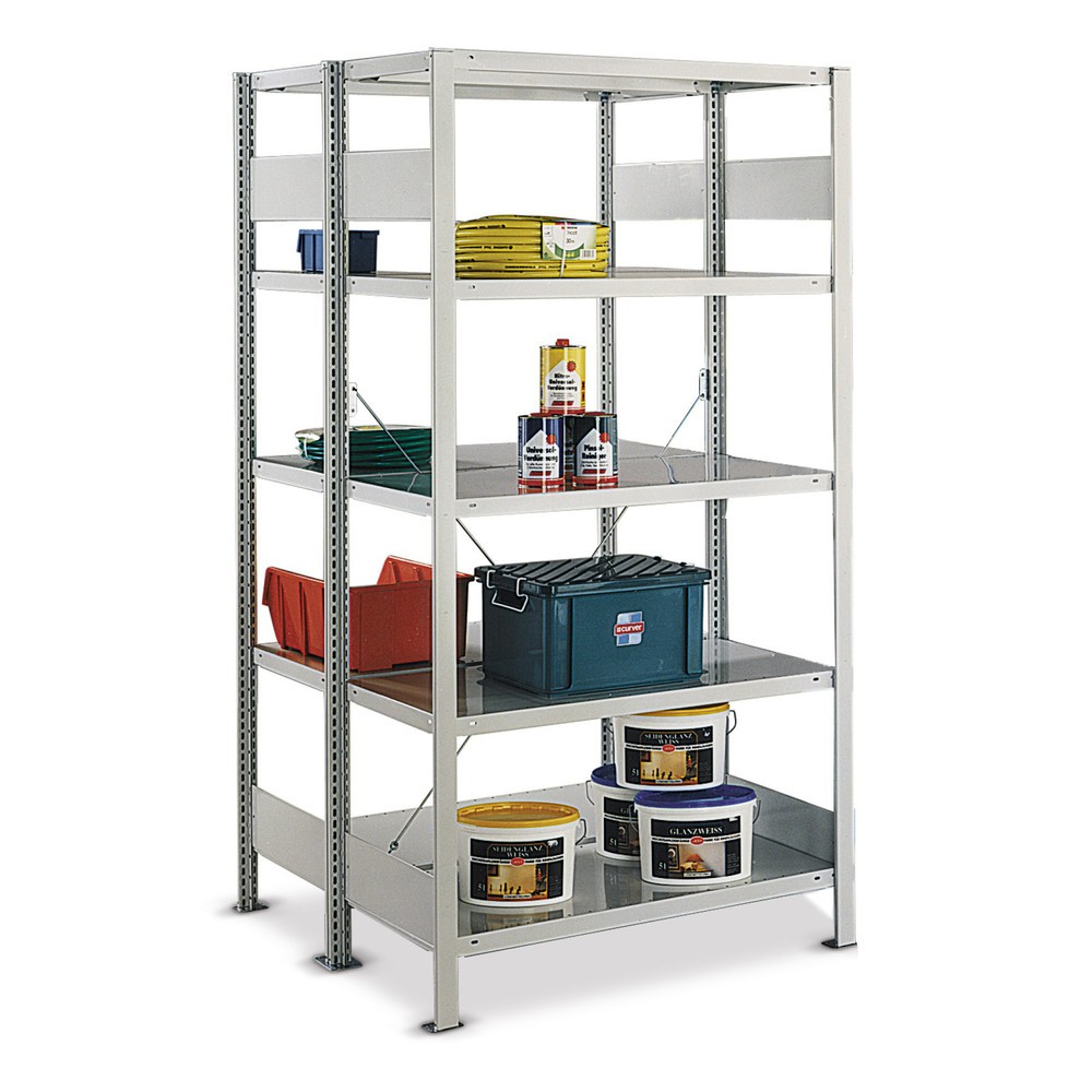 Productafbeelding nr. 1: Legbordstelling META, BV, dubbelzijdig, vaklast 150 kg, lichtgrijs, hxbxd 2.000 x 1.000 x 1.200 (2x600) mm