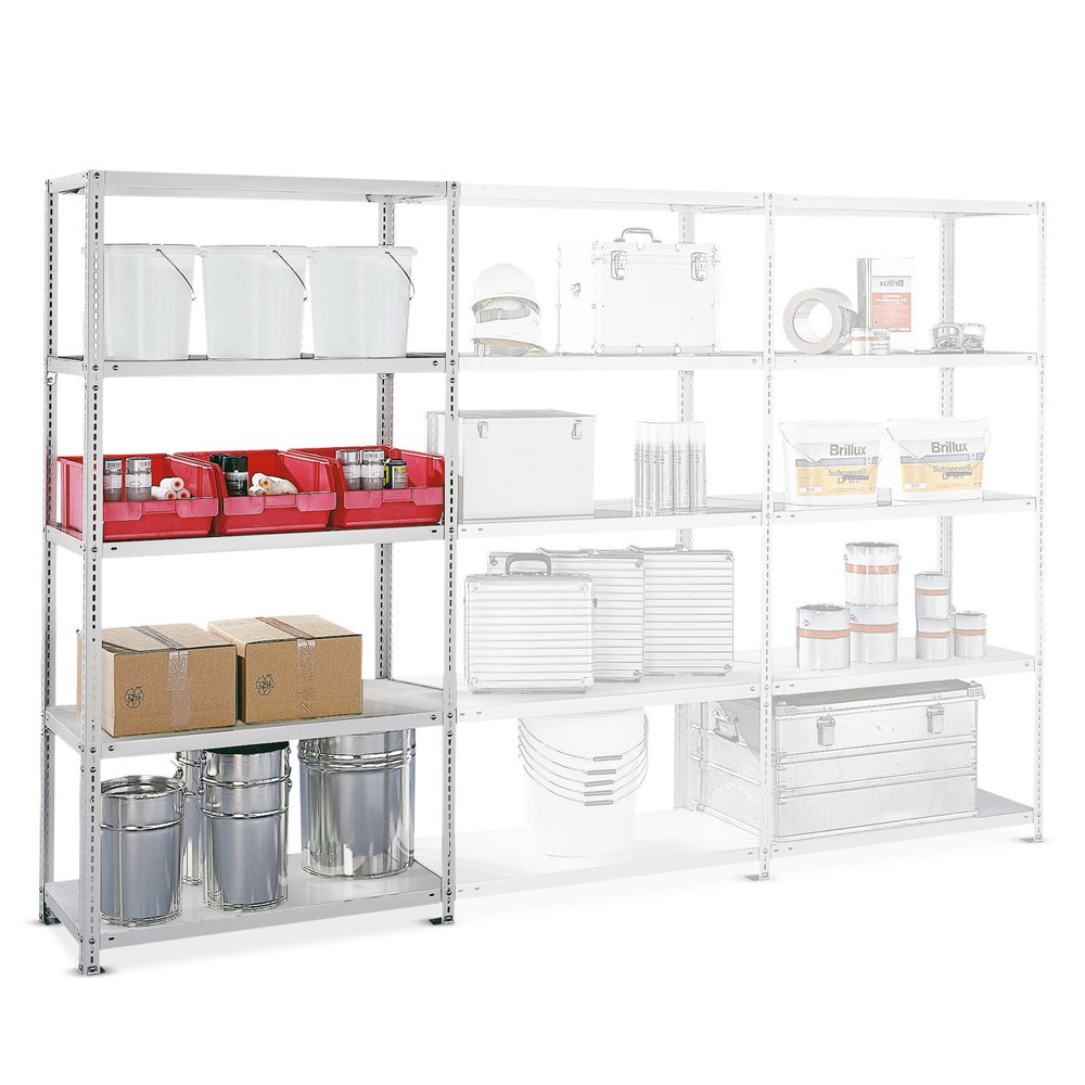 Product afbeelding: Legbordstelling META, met schroefsysteem, AV, vaklast 100 kg, verzinkt, hxbxd 2.000 x 1.000 x 300 mm