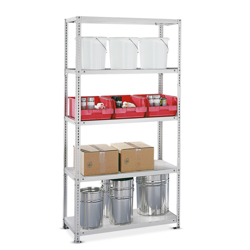 Product afbeelding: Legbordstelling META met schroefsysteem, verzinkt, vaklast 100 kg, hxbxd 2.500 x 1.004 x 304 mm