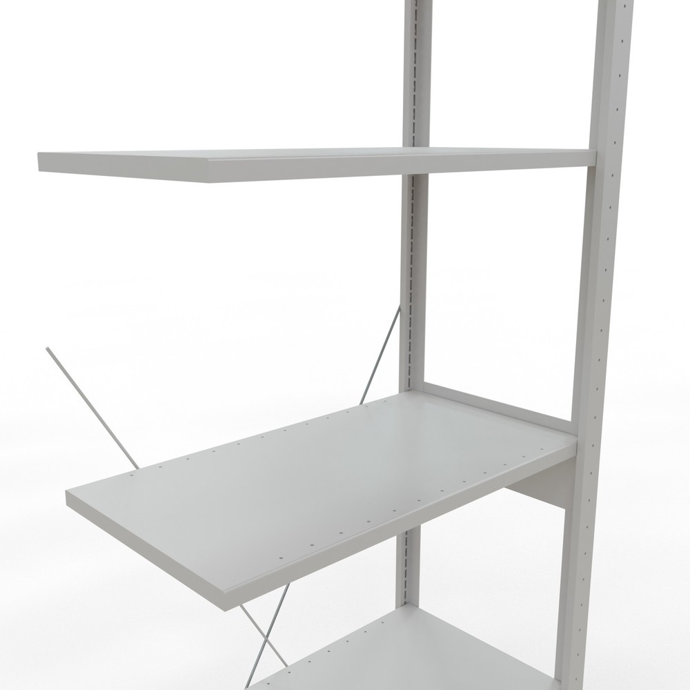 Productafbeelding nr. 5: Legbordstelling SCHULTE, aanbouwelement, schapbelasting 150 kg, lichtgrijs, h x b x d 2.500 x 750 x 400 mm