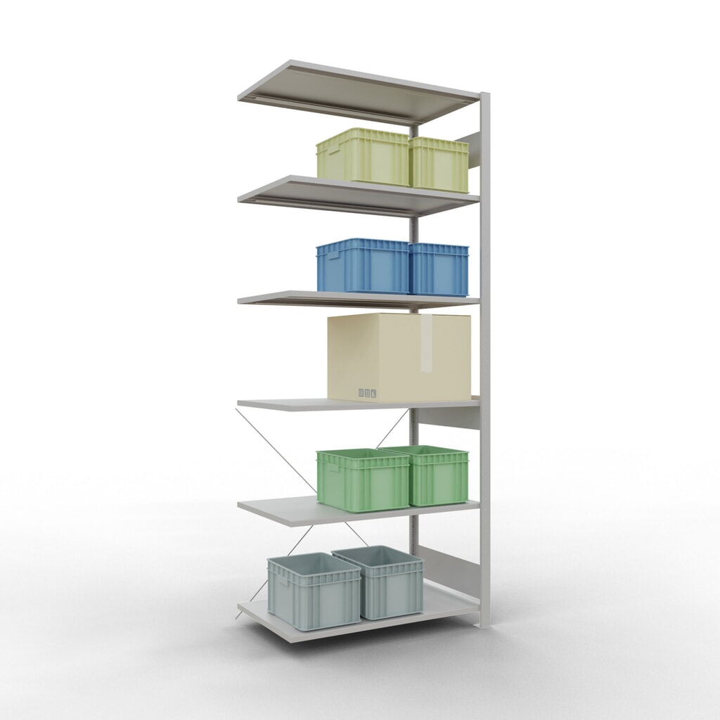 Productafbeelding nr. 3: Legbordstelling SCHULTE, AE, VL 150 kg, lichtgrijs, hxbxd 2.500 x 1.000 x 600 mm