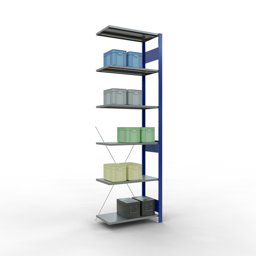 Productafbeelding nr. 3: Legbordstelling SCHULTE, AV, gentiaanblauw/verzinkt, VL 150 kg, hxbxd 2.500 x 750 x 400 mm