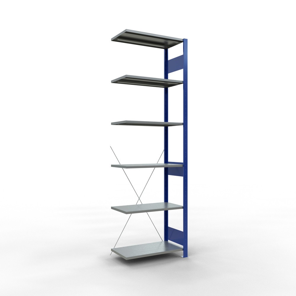 Product afbeelding: Legbordstelling SCHULTE, AV, gentiaanblauw/verzinkt, VL 150 kg, hxbxd 2.500 x 750 x 400 mm