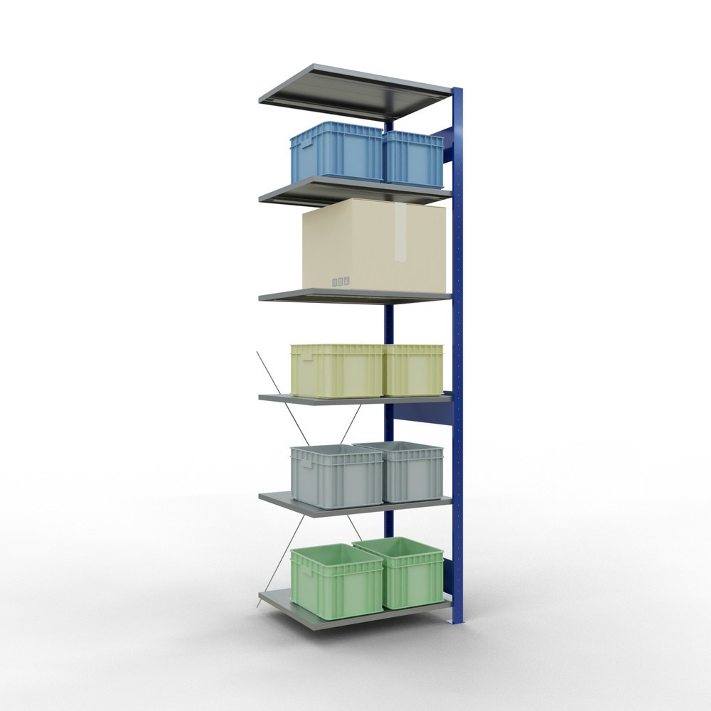 Productafbeelding nr. 3: Legbordstelling SCHULTE, AV, gentiaanblauw/verzinkt, VL 150 kg, hxbxd 2.500 x 750 x 600 mm