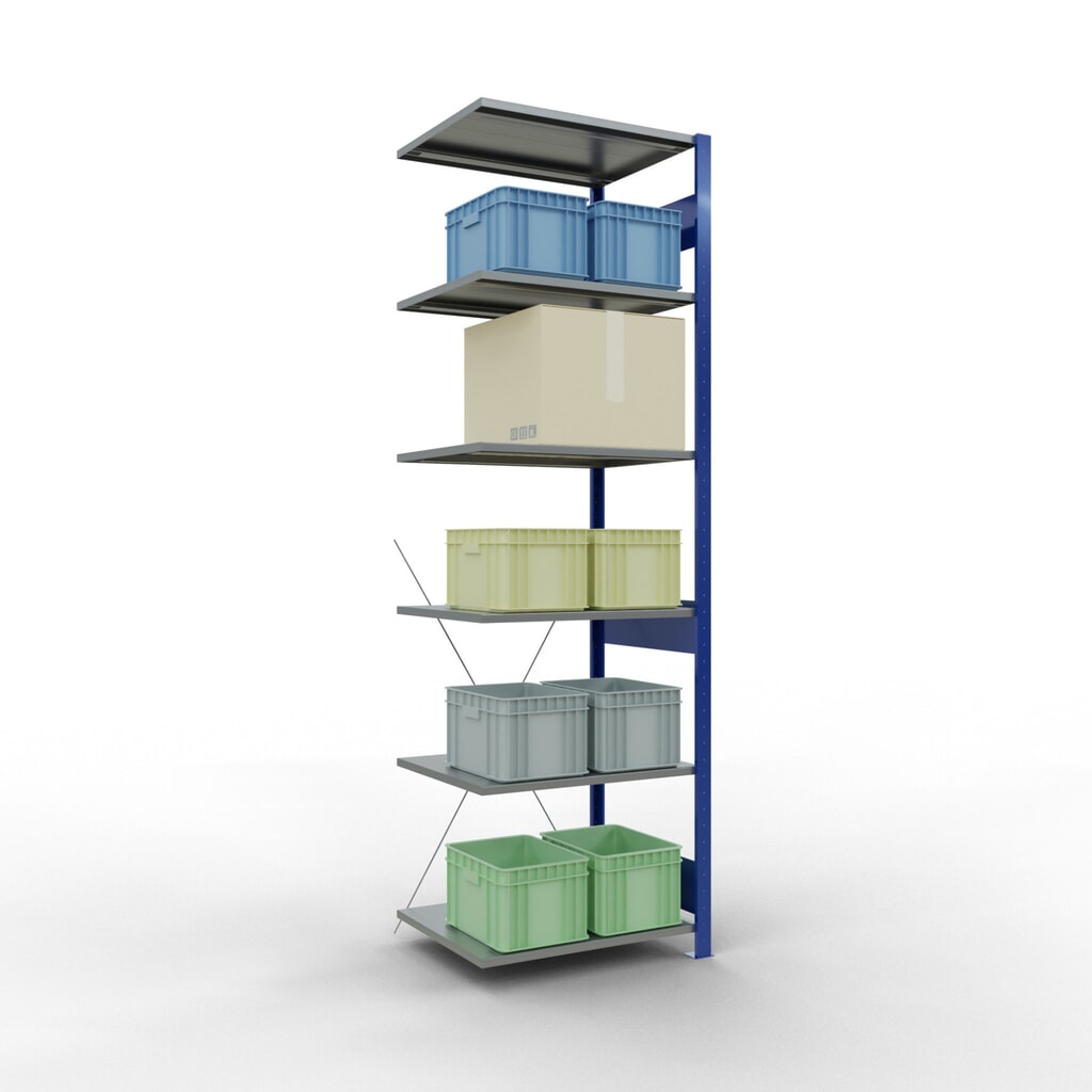 Productafbeelding nr. 3: Legbordstelling SCHULTE, AV, gentiaanblauw/verzinkt, VL 150 kg, hxbxd 2.500 x 750 x 600 mm