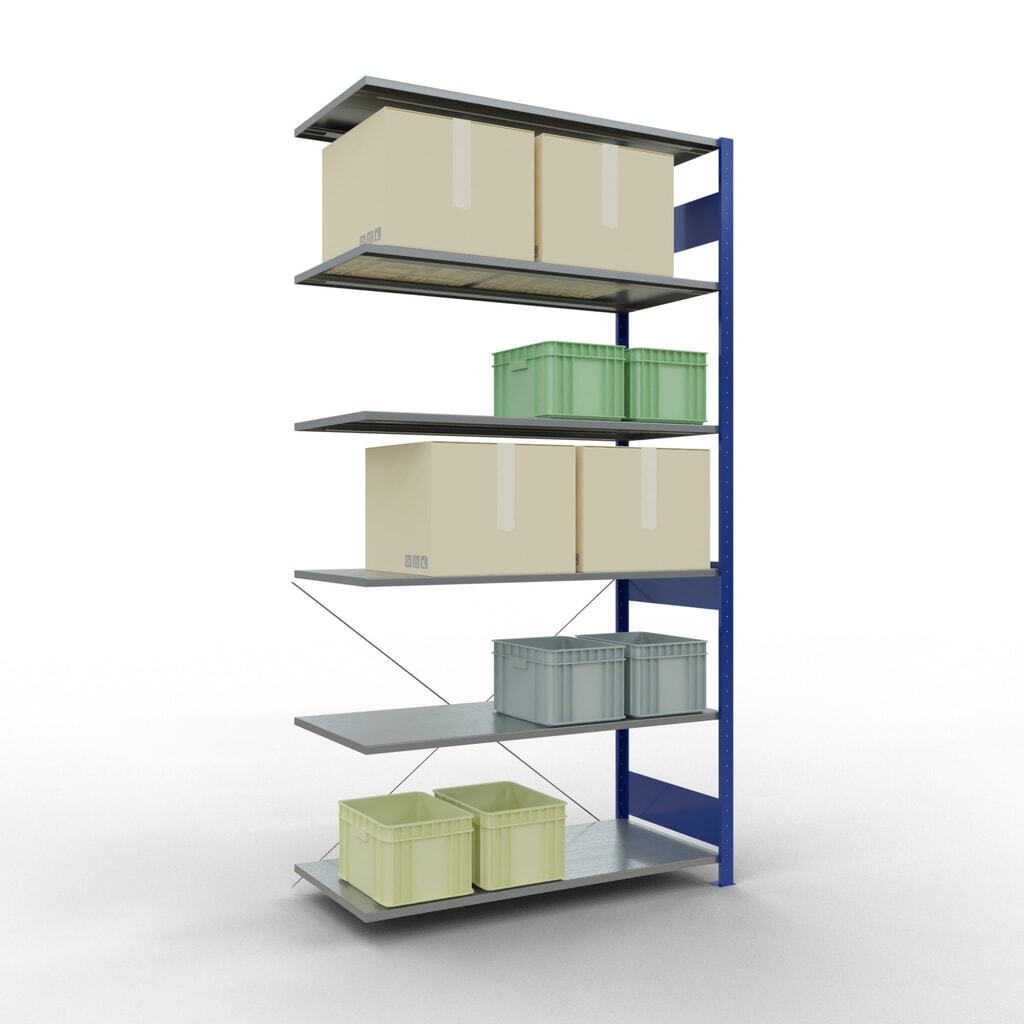 Productafbeelding nr. 3: Legbordstelling SCHULTE, AV, gentiaanblauw/verzinkt, VL 150 kg, hxbxd 2.500 x 1.300 x 600 mm
