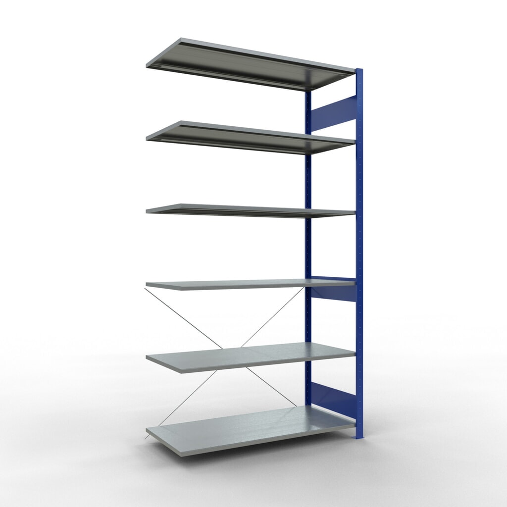 Product afbeelding: Legbordstelling SCHULTE, AV, gentiaanblauw/verzinkt, VL 150 kg, hxbxd 2.500 x 1.300 x 600 mm