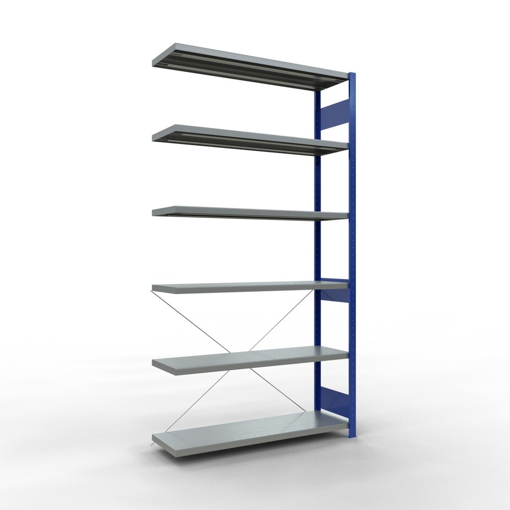 Product afbeelding: Legbordstelling SCHULTE, AV, gentiaanblauw/verzinkt, VL 250 kg, hxbxd 2.500 x 1.300 x 400 mm
