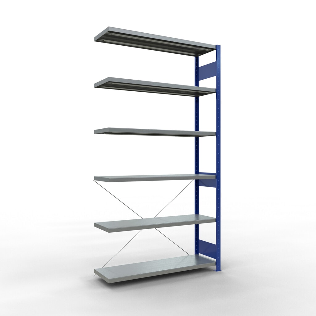 Product afbeelding: Legbordstelling SCHULTE, AV, gentiaanblauw/verzinkt, VL 250 kg, hxbxd 2.500 x 1.300 x 400 mm