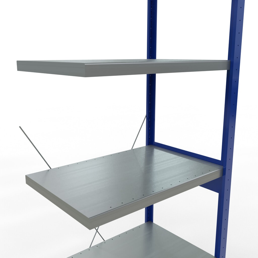 Legbordstelling SCHULTE, AV, gentiaanblauw/verzinkt, VL 250 kg, hxbxd 2.500 x 750 x 500 mm Productafbeelding nr. 5: Legbordstelling SCHULTE, AV, gentiaanblauw/verzinkt, VL 250 kg, hxbxd 2.500 x 750 x 500 mm